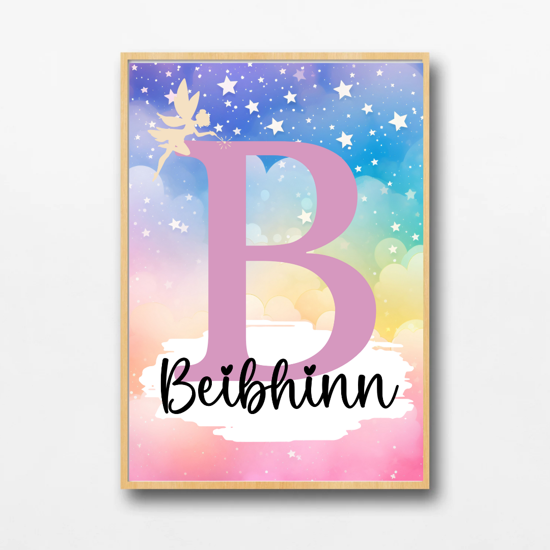 Personalised Magic Sky Print | Kids Room Wall Art | TrixiePix