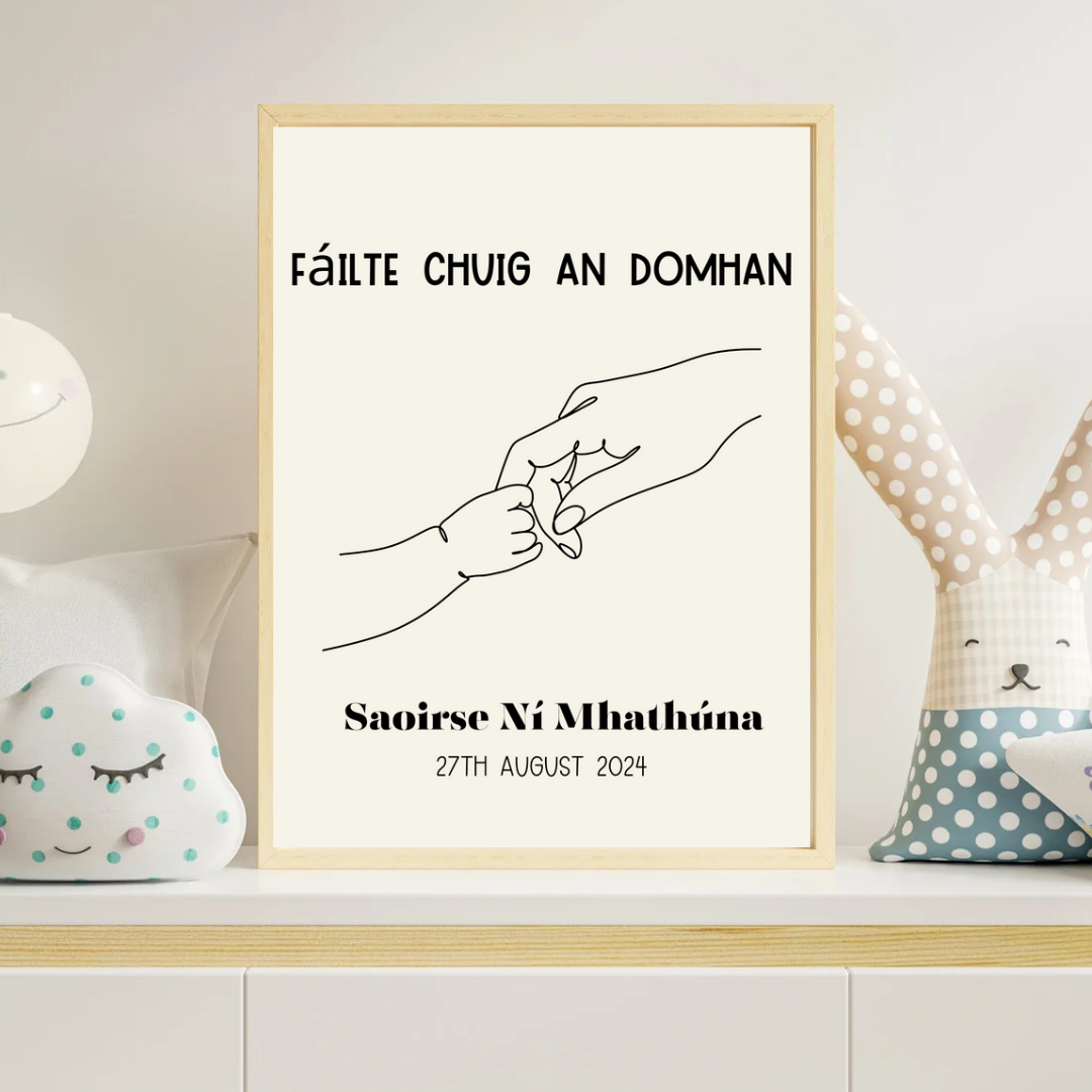 Fáilte Chuig an Domhan Print | Personalised Irish Gift | TrixiePix