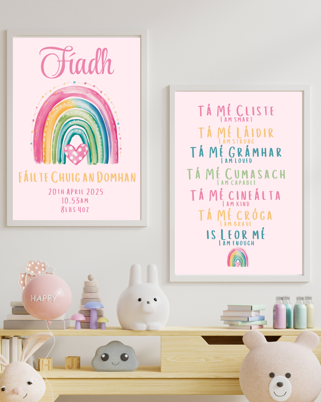 Set of 2 Irish Prints | Fáilte & Positive Affirmations | TrixiePix