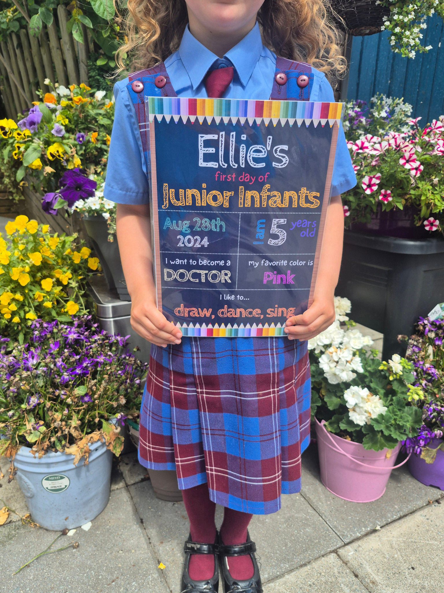 Personalised Detailed First Day of School Print | TrixiePix